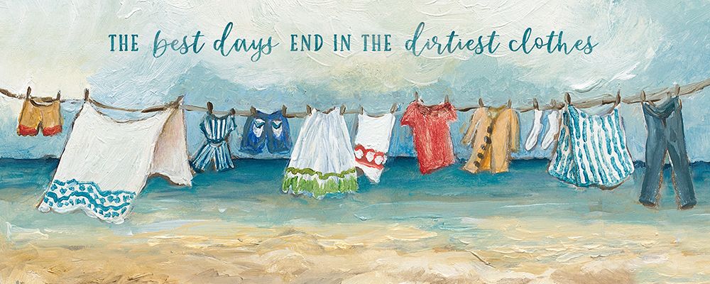 Beach Laundry I art print by Charlene Olson for $57.95 CAD