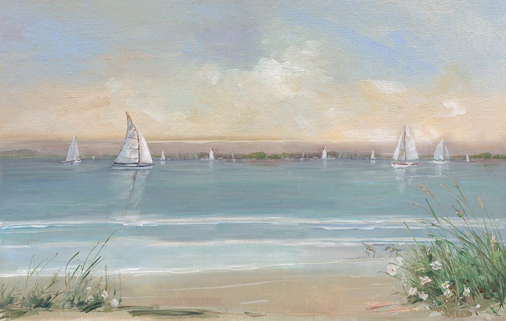 Harbor at Dusk Panorama art print by Sally Swatland for $57.95 CAD