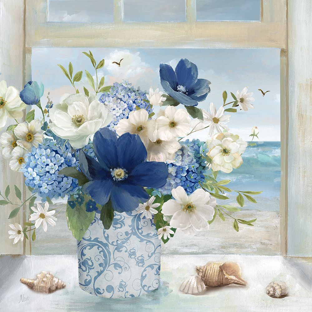 Breezy Coastal Arrangement art print by Nan for $57.95 CAD