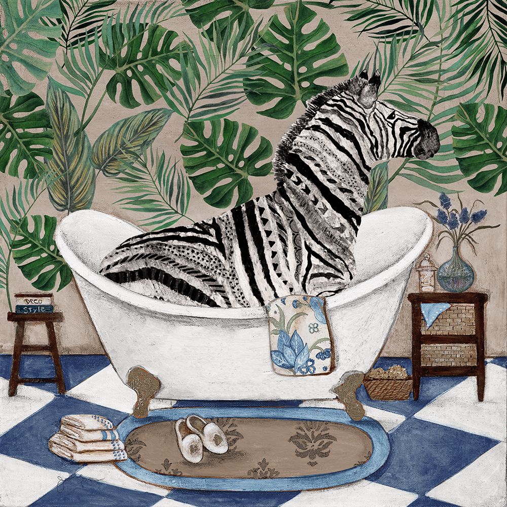 Safari Bath I art print by Tava Studios for $57.95 CAD