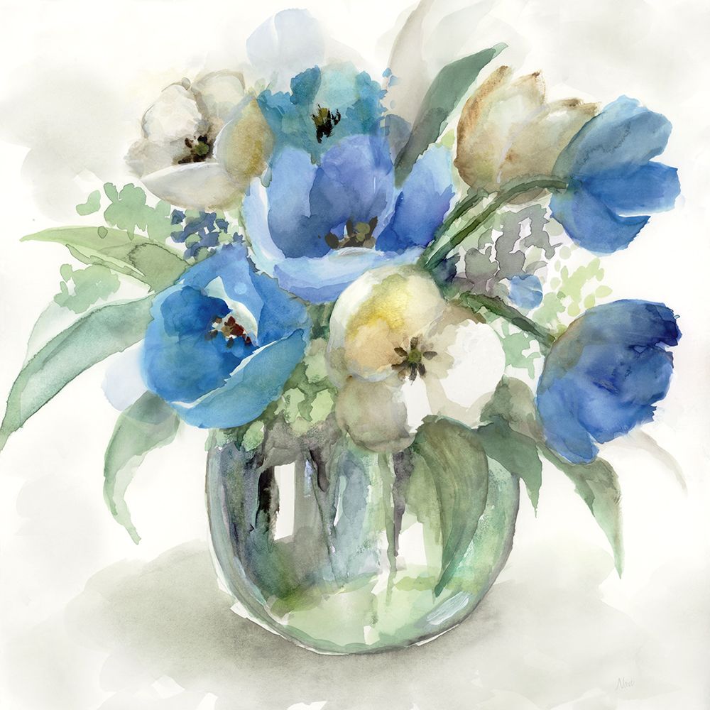 Blue Tulips art print by Nan for $57.95 CAD