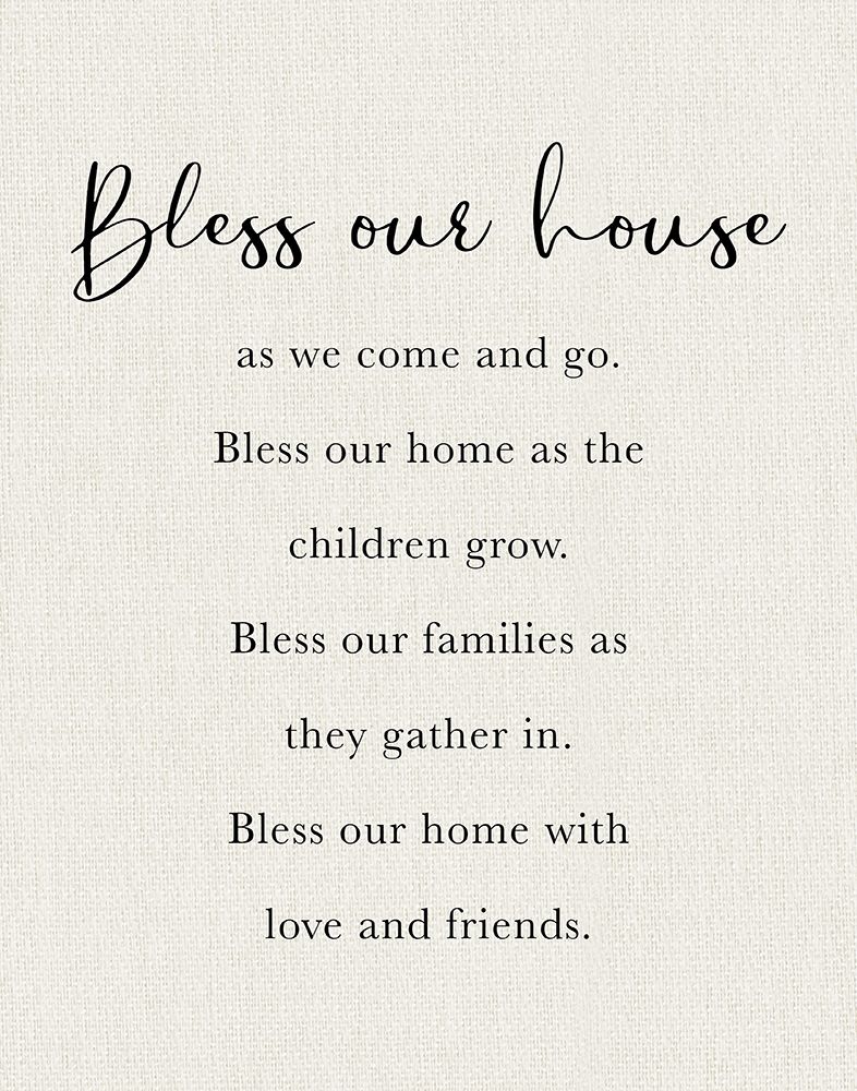 Bless Our House art print by CAD Design for $57.95 CAD
