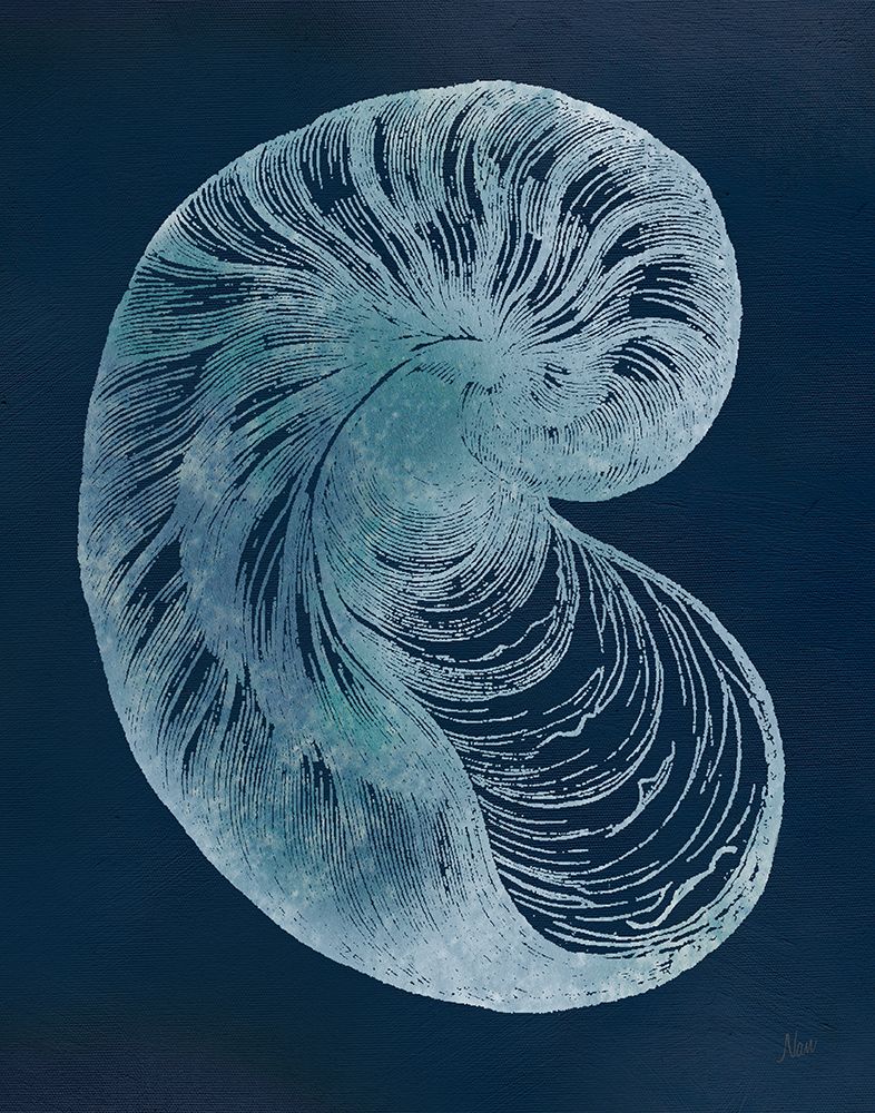 Navy Sea Treasure I art print by Nan for $57.95 CAD