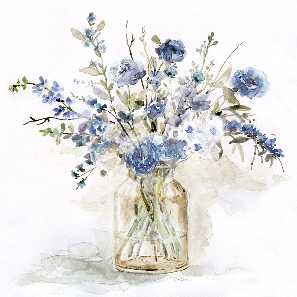 Blue Blooms I art print by Carol Robinson for $57.95 CAD