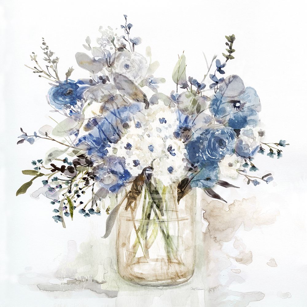 Blue Blooms II art print by Carol Robinson for $57.95 CAD
