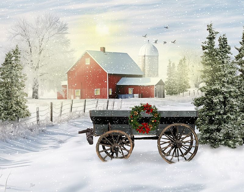 Winter in the Country art print by Nan for $57.95 CAD
