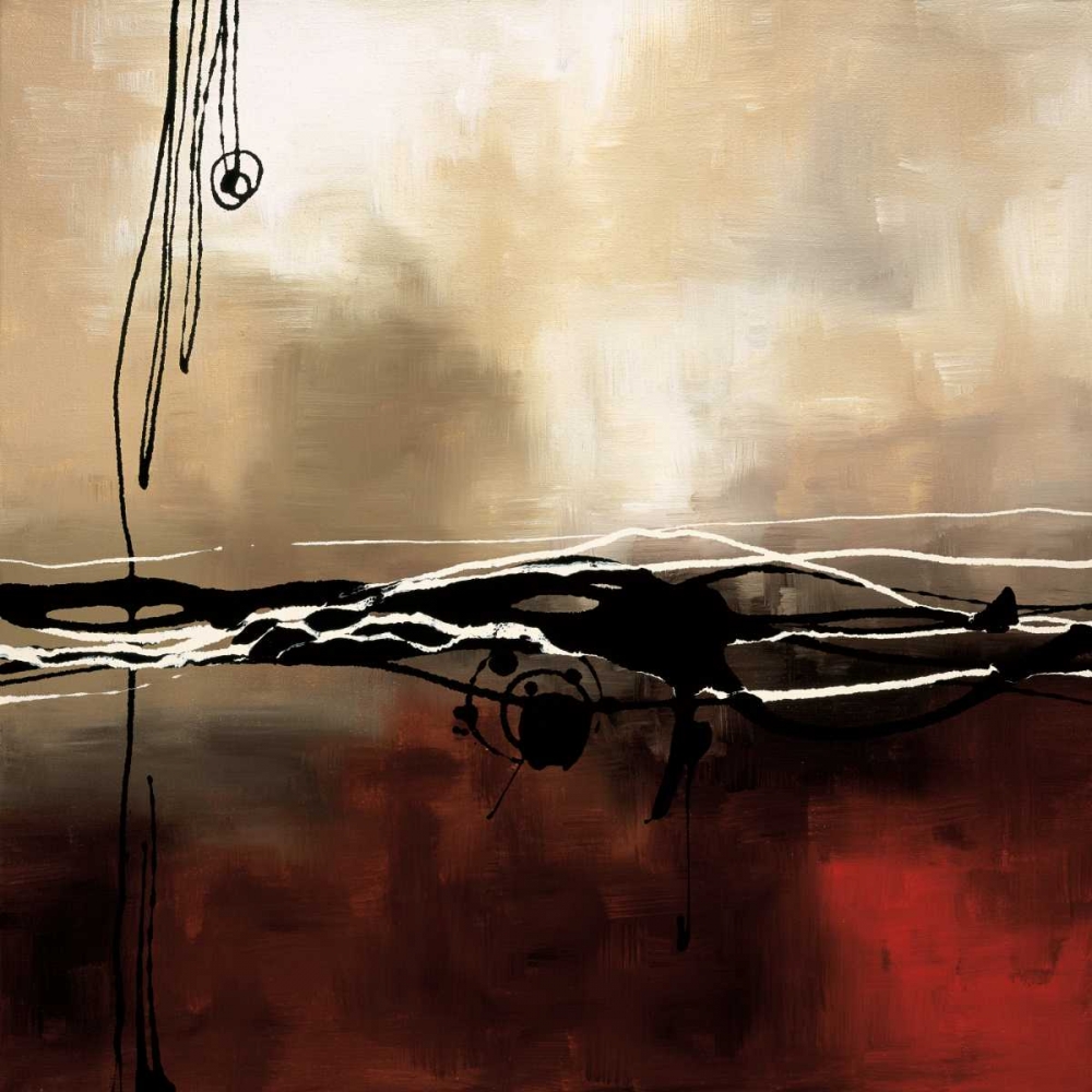 Symphony in Red and Khaki I art print by Laurie Maitland for $57.95 CAD