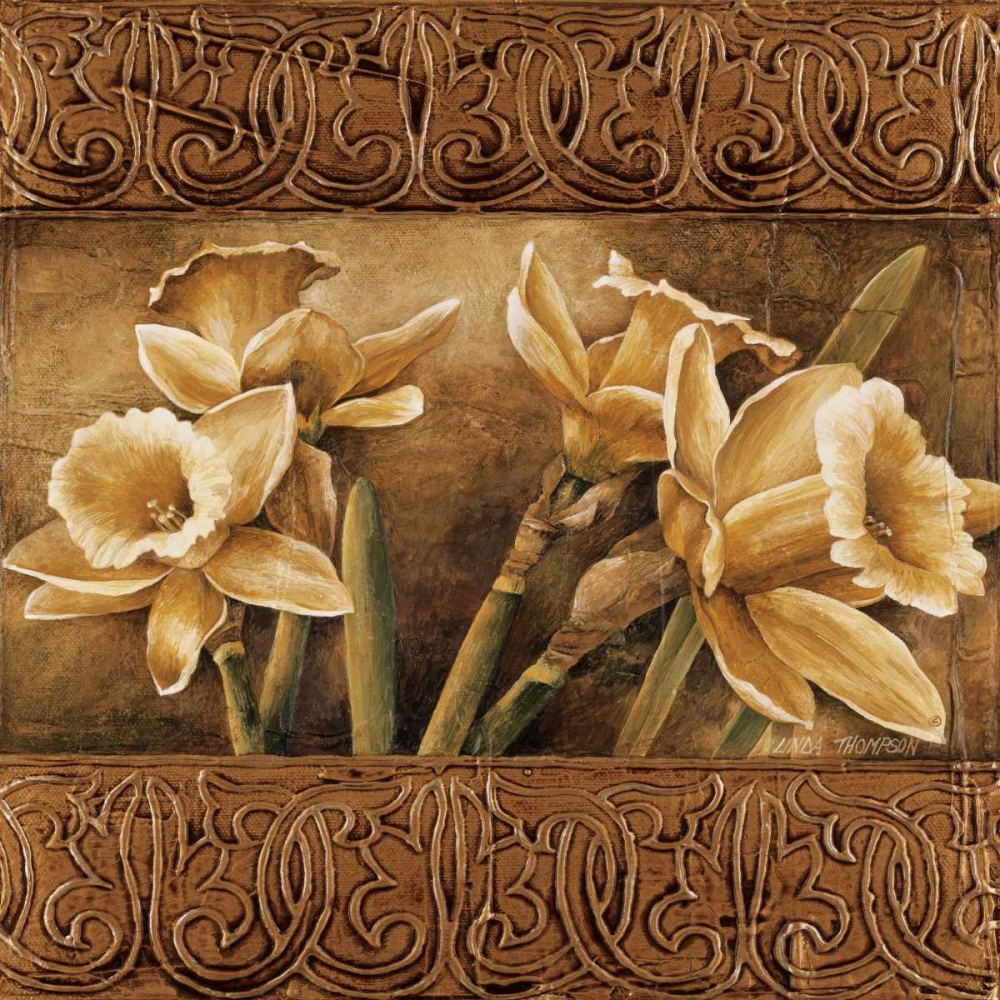 Golden Daffodils I art print by Linda Thompson for $57.95 CAD