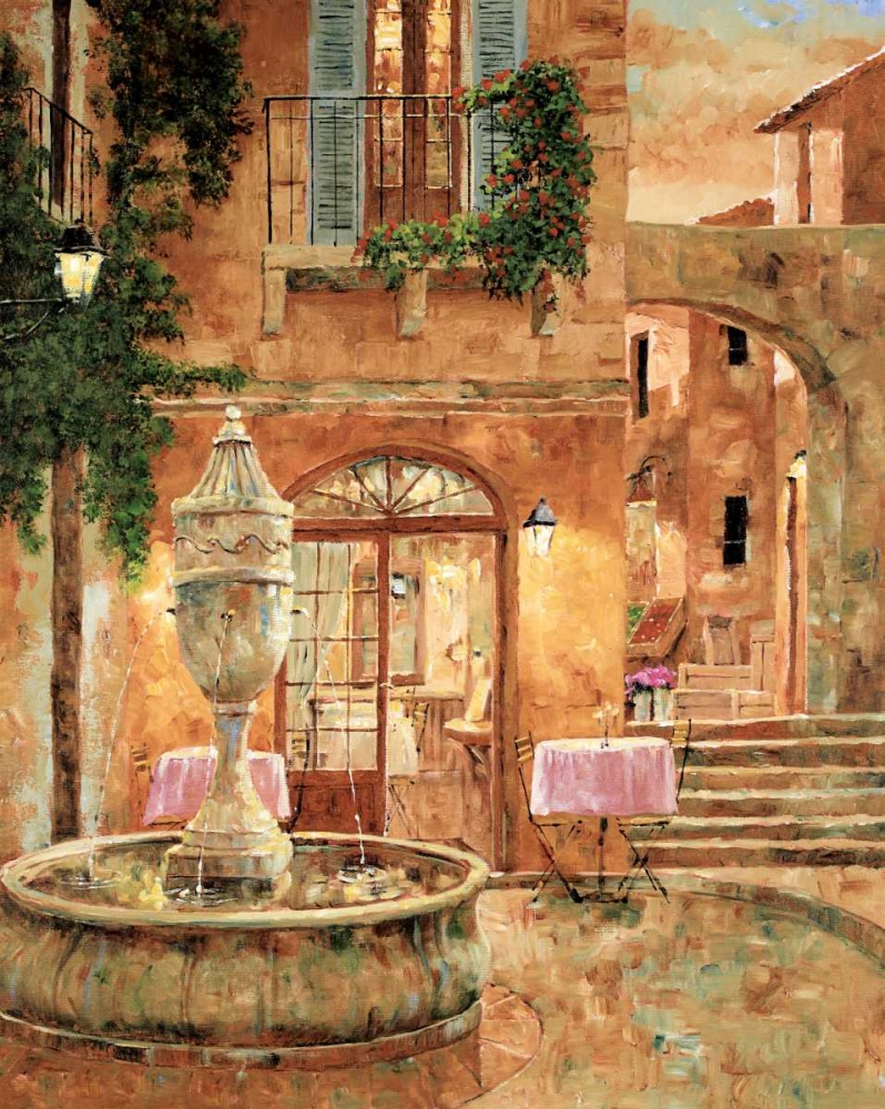 Evening at the Fountain art print by Gilles Archambault for $57.95 CAD