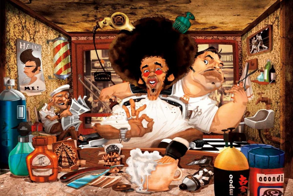 The Barbers Shop art print by Adam Perez for $57.95 CAD
