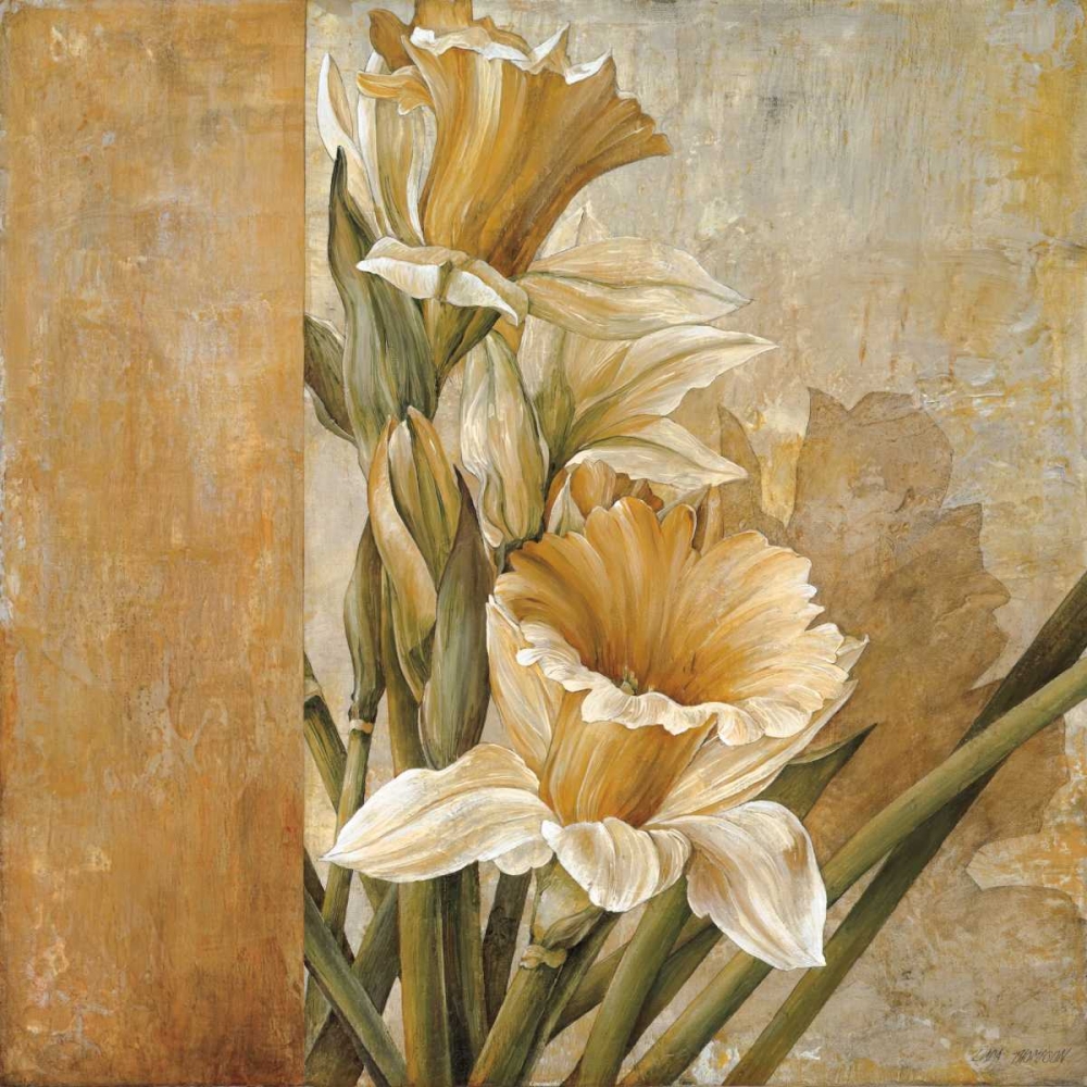 Champagne Daffodils II art print by Linda Thompson for $57.95 CAD
