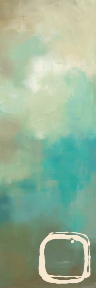 Retro in Aqua and Khaki I art print by Laurie Maitland for $57.95 CAD