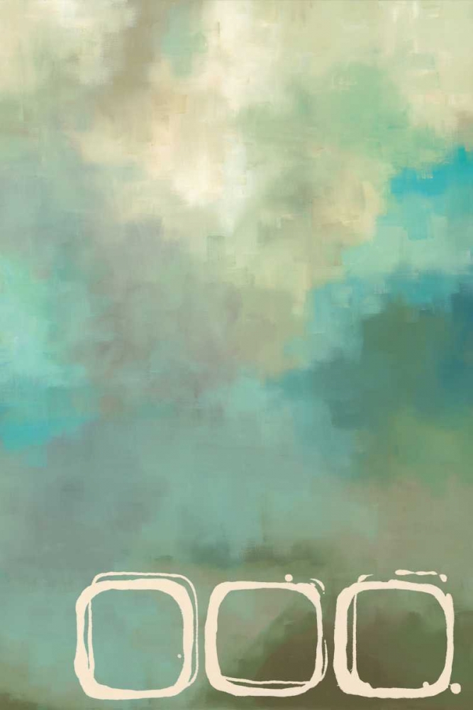 Retro in Aqua and Khaki II art print by Laurie Maitland for $57.95 CAD