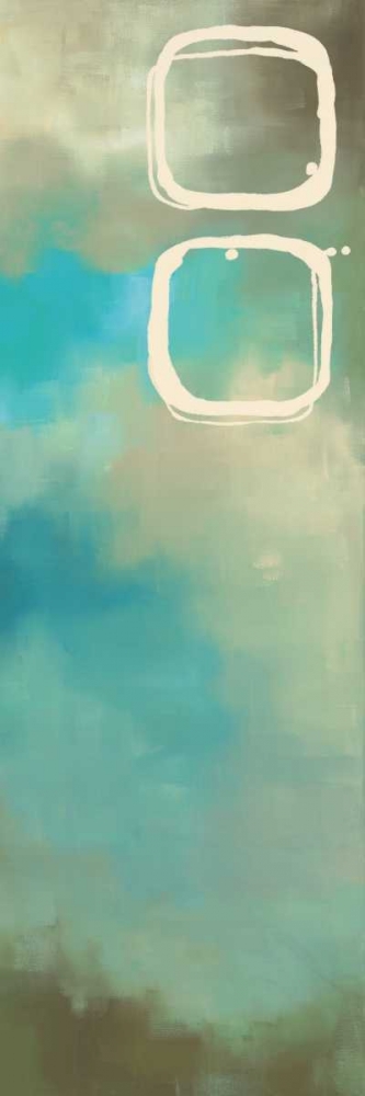 Retro in Aqua and Khaki III art print by Laurie Maitland for $57.95 CAD