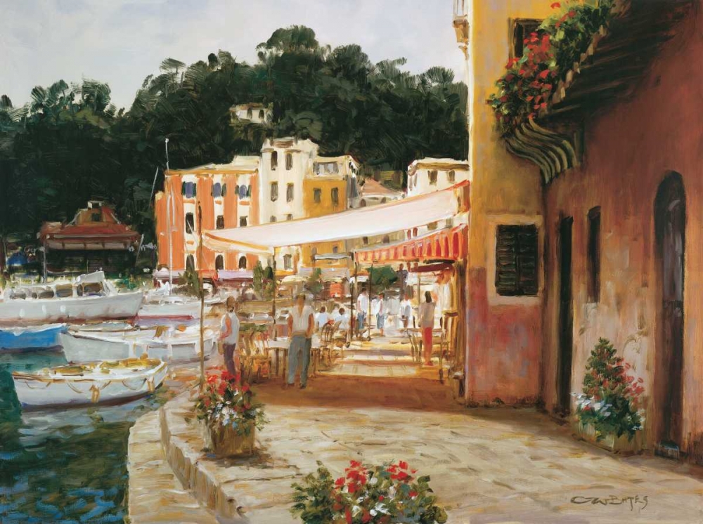 Morning Stroll - Portofino art print by George Bates for $57.95 CAD