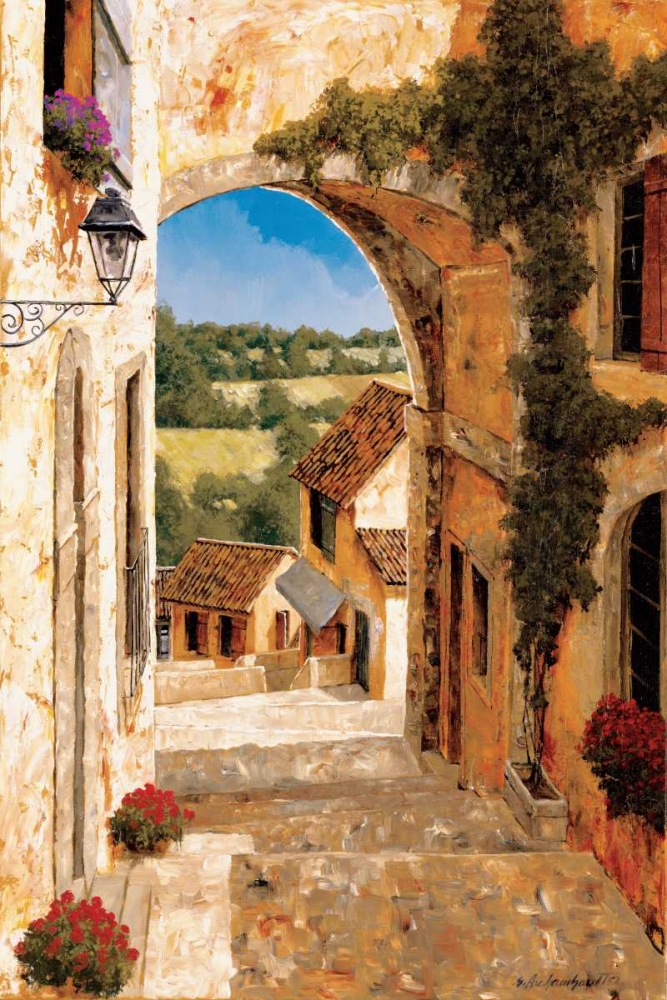 Going Down to the Village art print by Gilles Archambault for $57.95 CAD