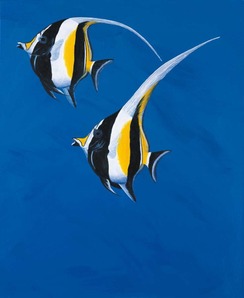 Moorish Idols - Blue art print by Keith Siddle for $57.95 CAD