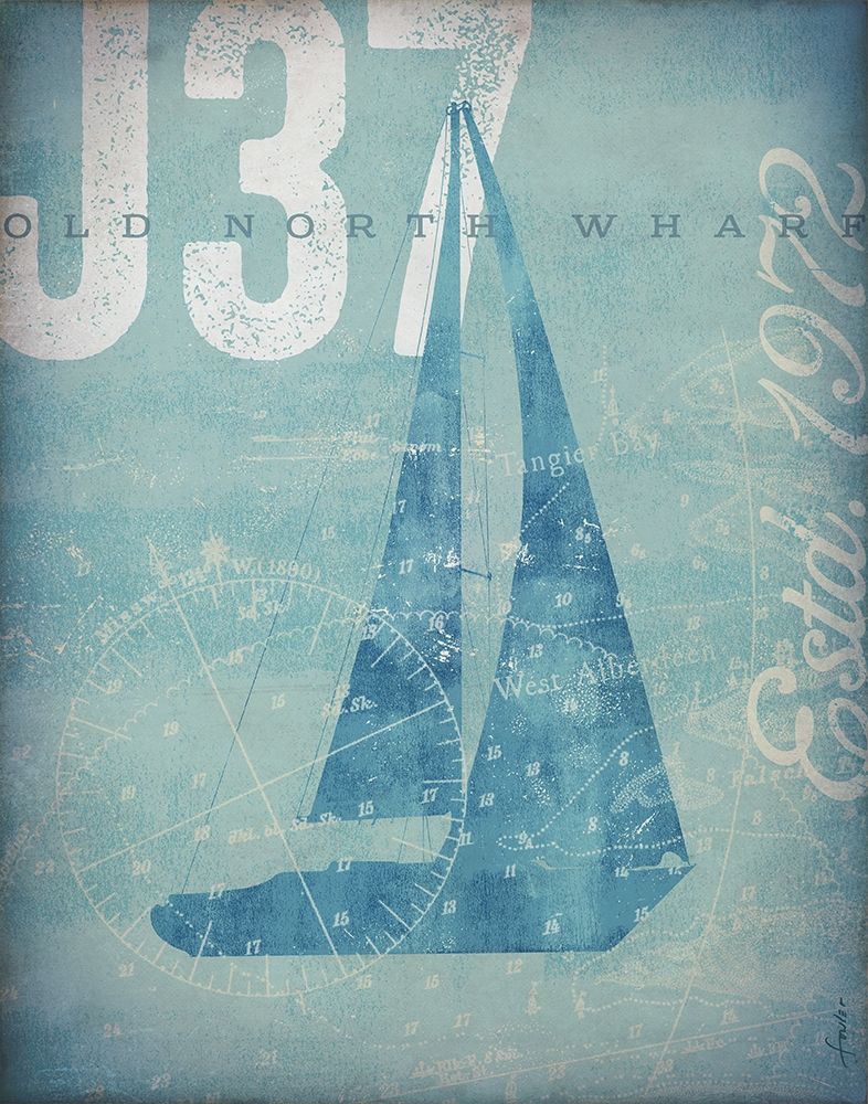 Nautical III: Sailboat art print by Stephen Fowler for $57.95 CAD