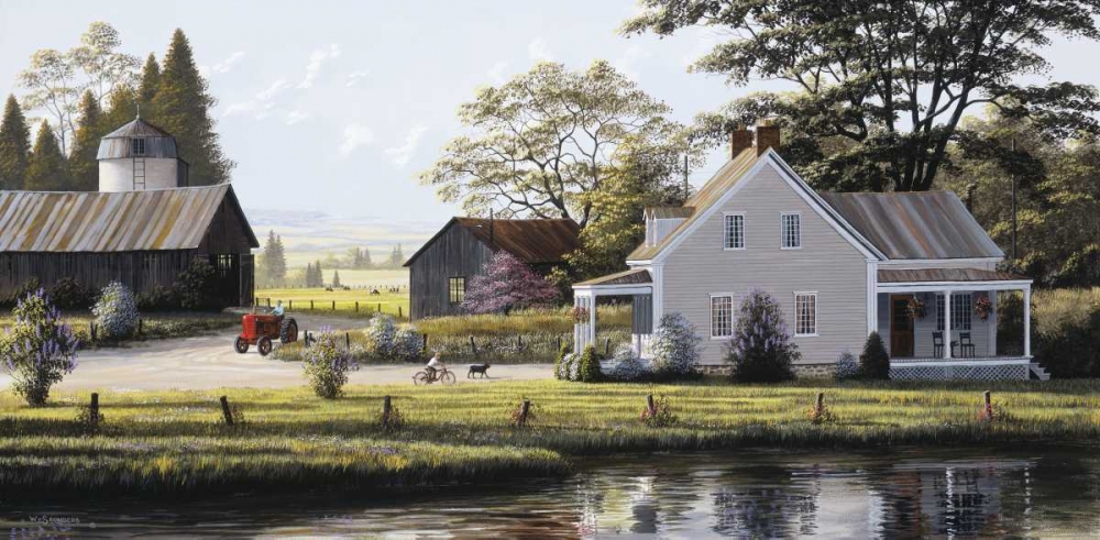 The Red Tractor art print by Bill Saunders for $57.95 CAD