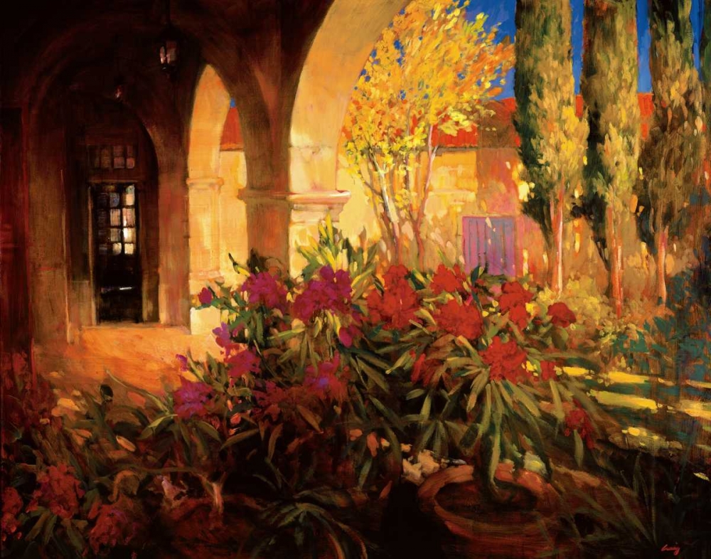 Twilight Courtyard art print by Philip Craig for $57.95 CAD