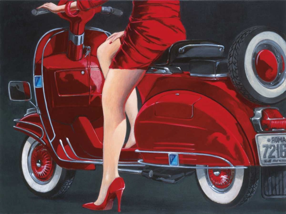 Woman in Red art print by Miguel Garigliano for $57.95 CAD