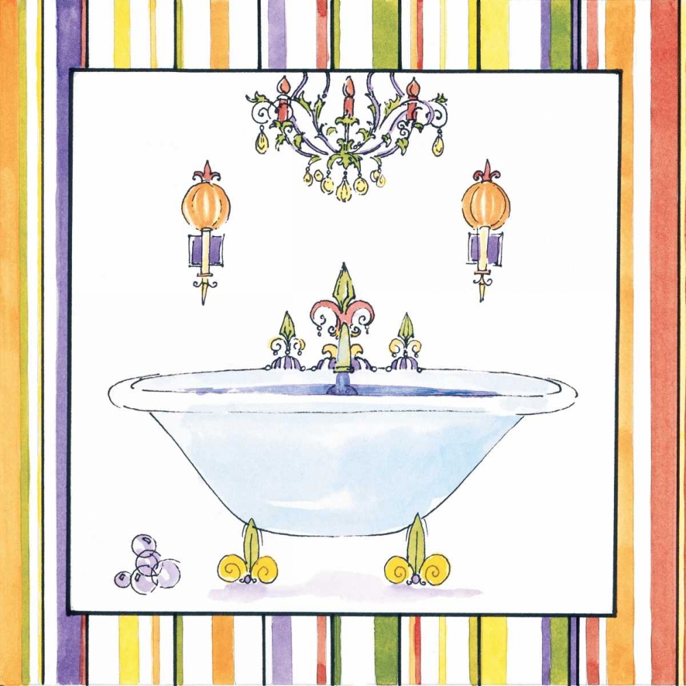 Striped Bath I art print by Liz Jardine for $57.95 CAD