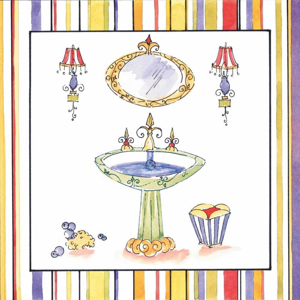 Striped Bath IV art print by Liz Jardine for $57.95 CAD