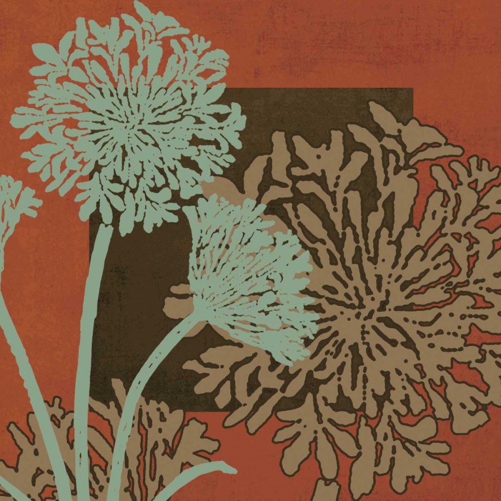 Floral Silhouette in Red art print by MK Designs for $57.95 CAD