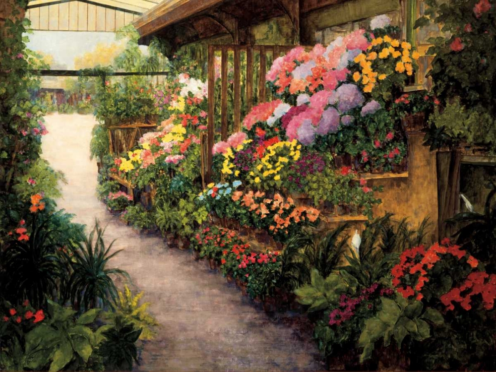 Spring Flower Market art print by Montserrat Masdeu for $57.95 CAD