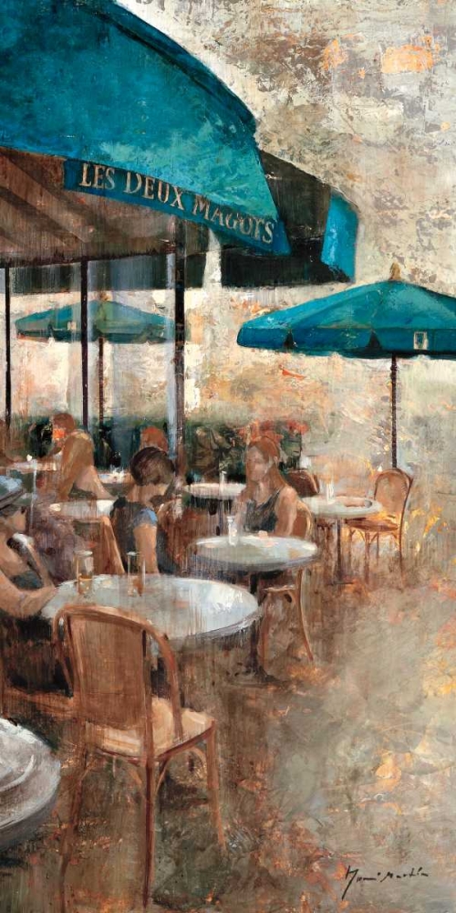 Terraza Cafe Les Deux Magots art print by Noemi Martin for $57.95 CAD