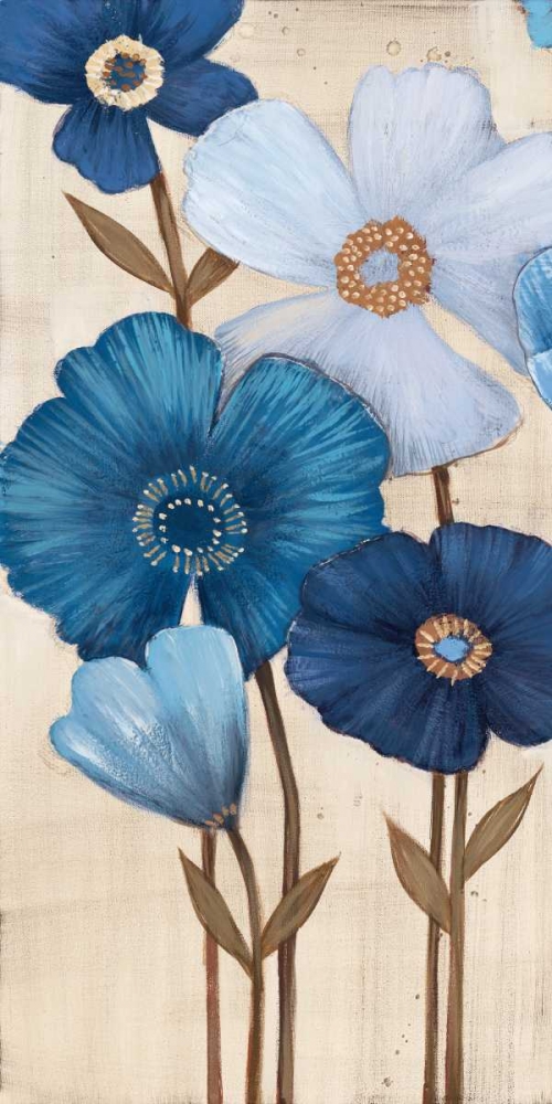 Fleurs Bleues I art print by MAJA for $57.95 CAD