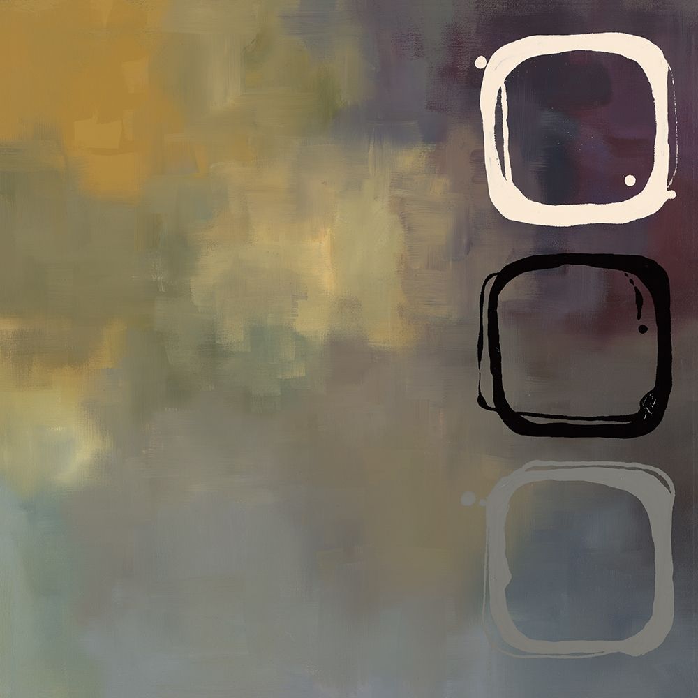 Retro Aubergine and Ochre I art print by Laurie Maitland for $57.95 CAD