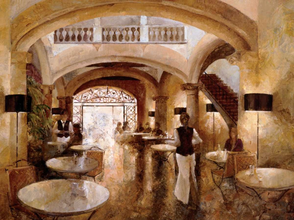 Patio Cappucino art print by Noemi Martin for $57.95 CAD