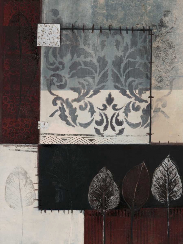 Silver Damask I art print by Connie Tunick for $57.95 CAD