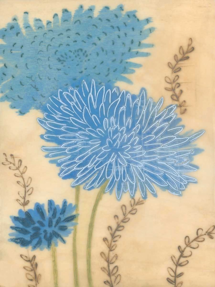 Blue Blooms II art print by MAJA for $57.95 CAD