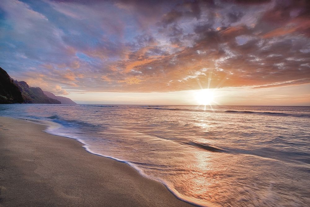 Kee Beach Sunset art print by Dennis Frates for $57.95 CAD