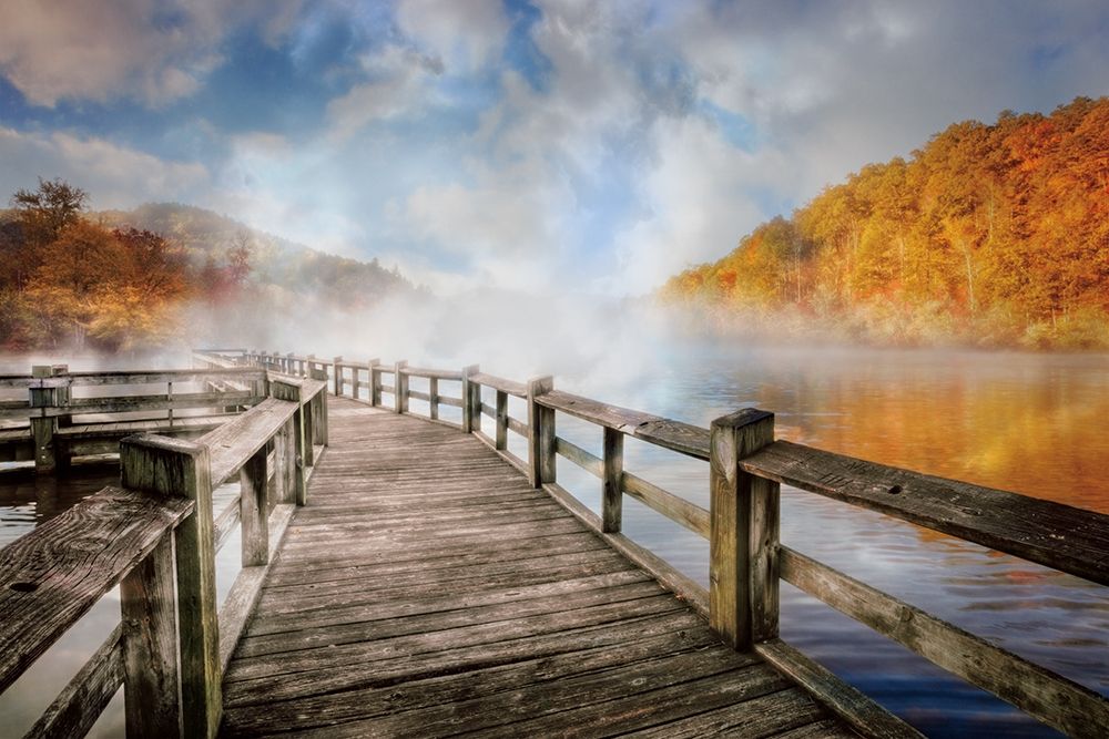 Dancing Fog At The Lake art print by Celebrate Life Gallery for $57.95 CAD