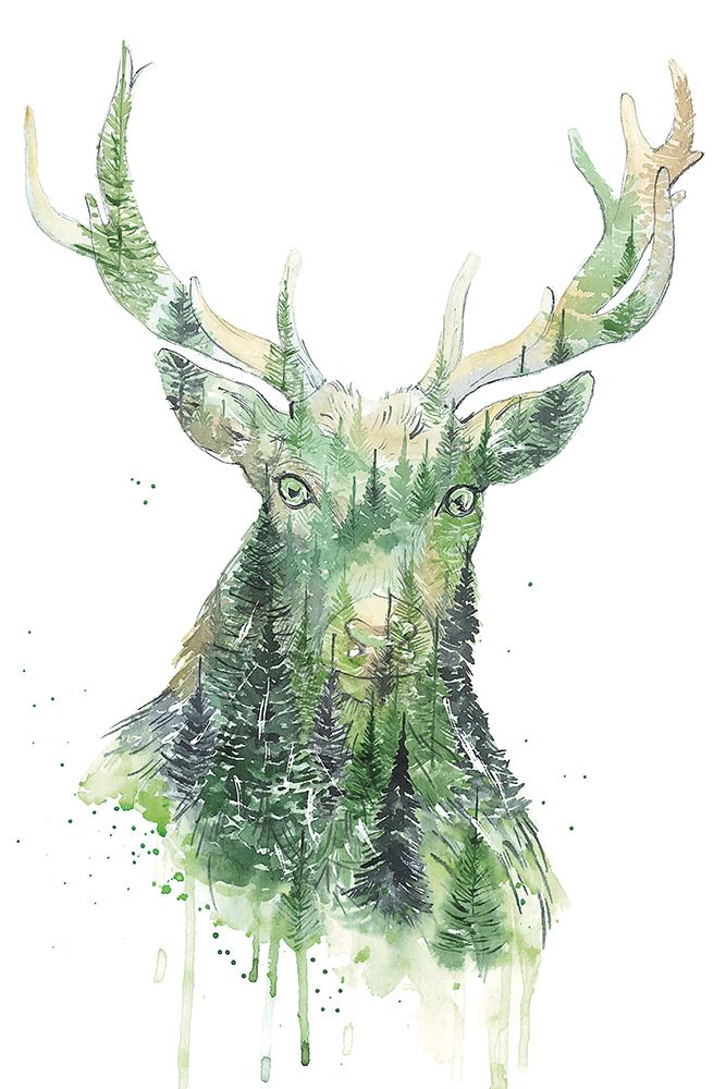Deer art print by Elena Markelova for $57.95 CAD