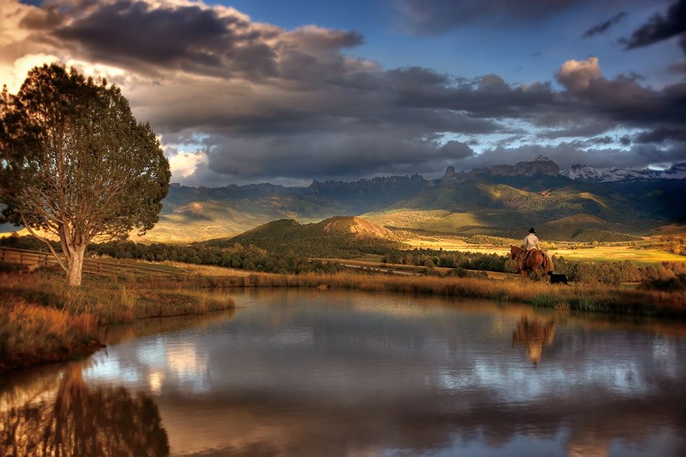 A Cowboy Reflects in the Moment art print by Ken Smith for $57.95 CAD