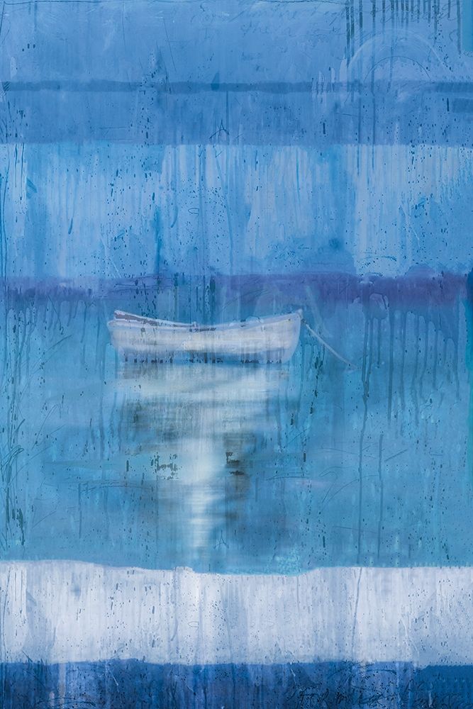 Blue Boat art print by Marta G. Wiley for $57.95 CAD
