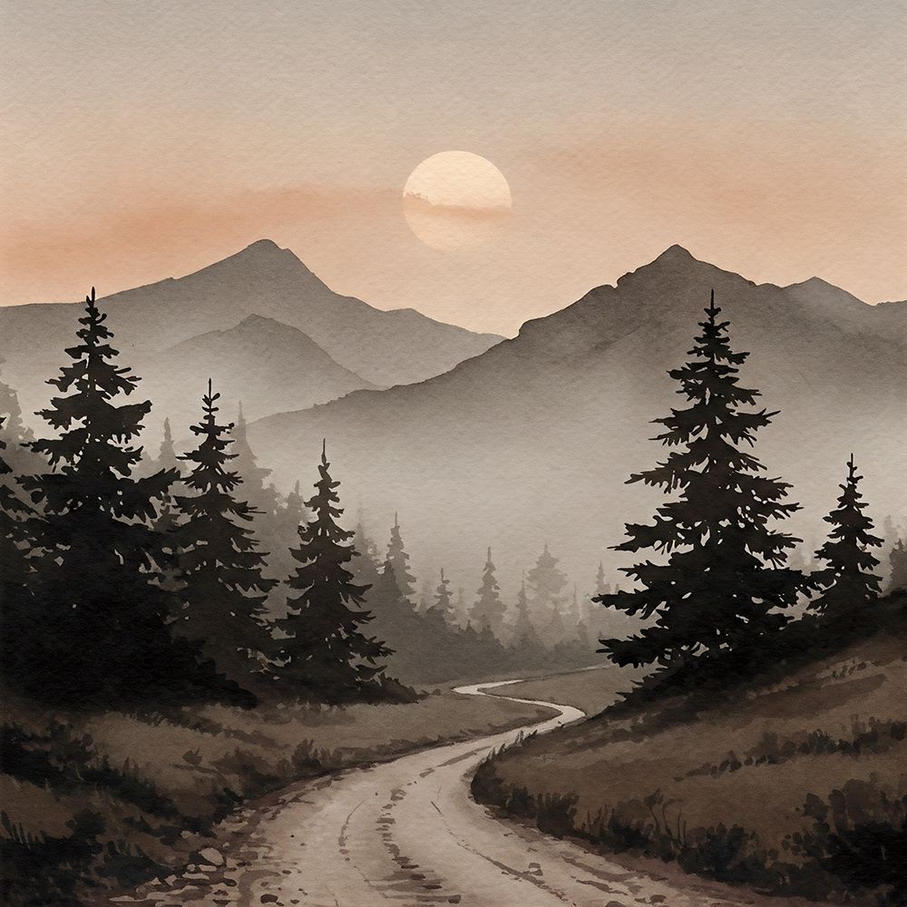 Misty Mountain II art print by Angelina Talino for $57.95 CAD