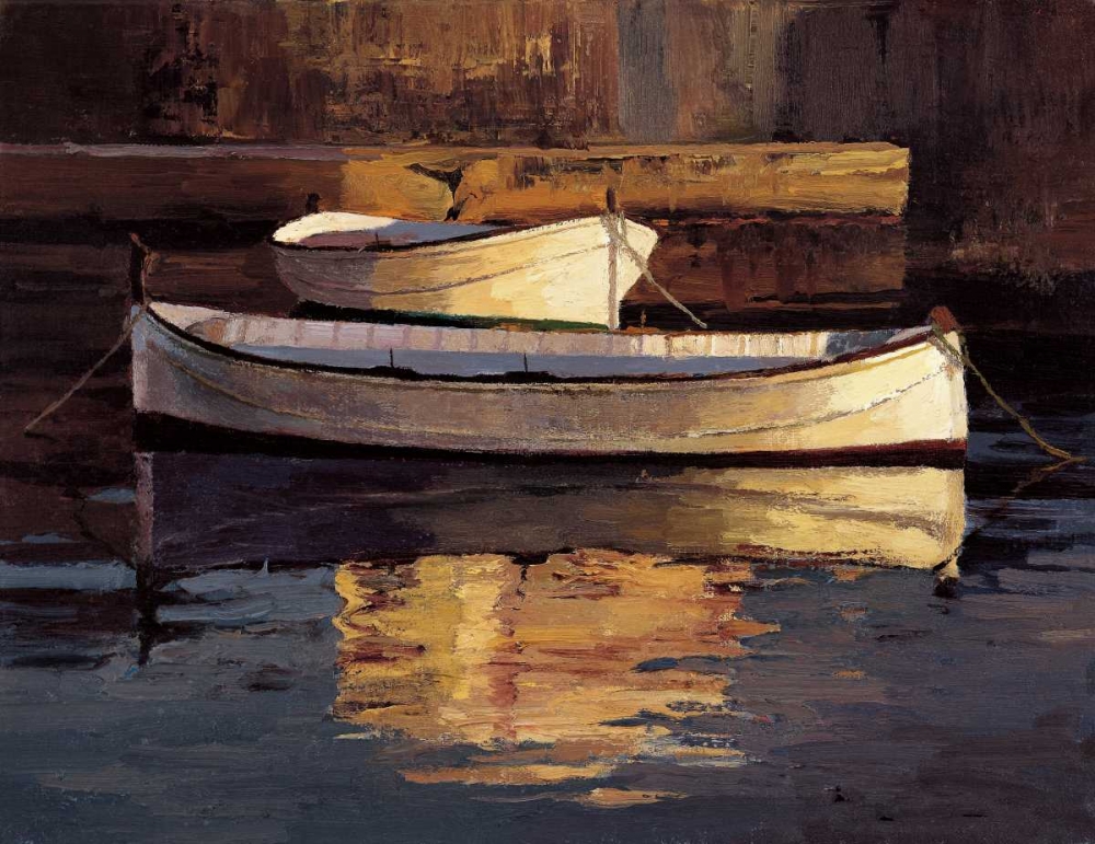 Barcas al Atardecer art print by Poch Romeu for $57.95 CAD