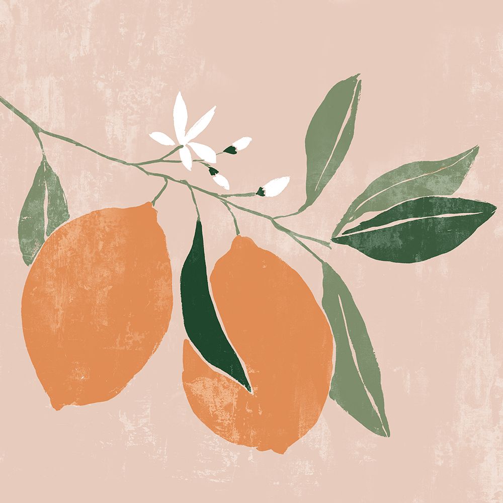 Orange Branch I art print by Aria K for $57.95 CAD