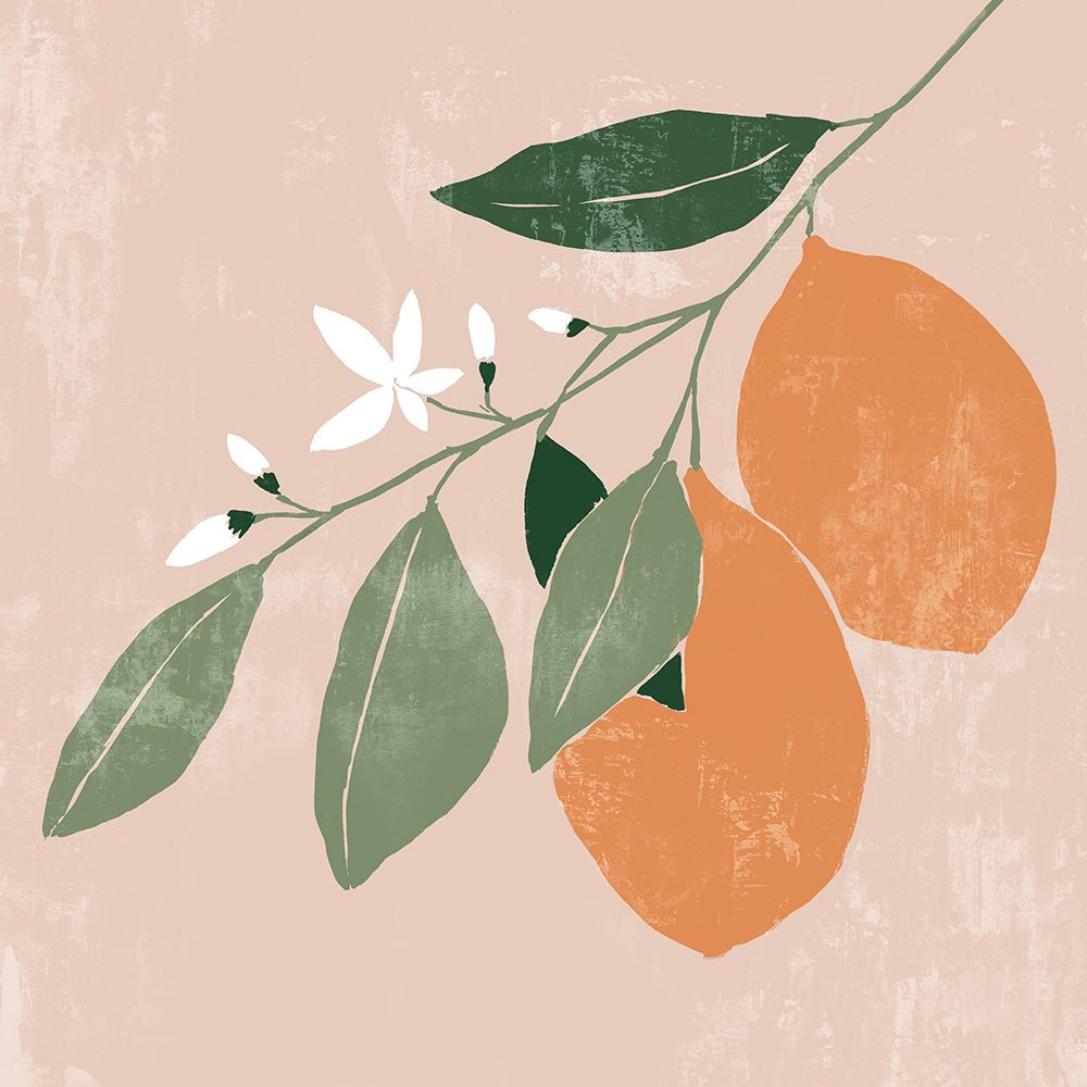 Orange Branch II art print by Aria K for $57.95 CAD