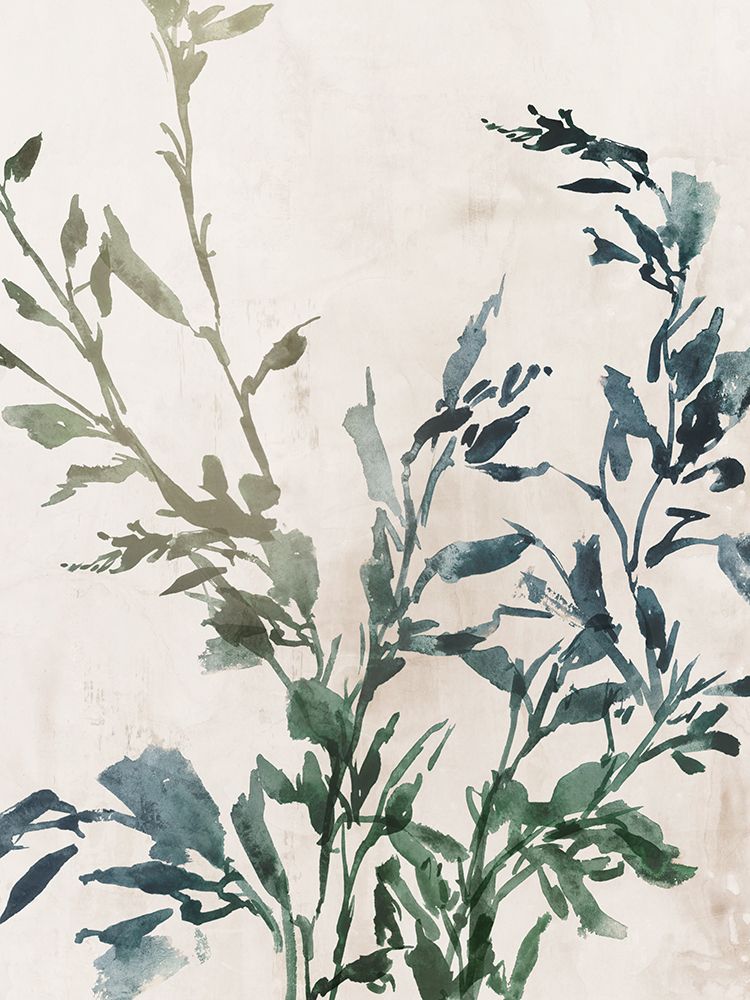 Golden Frond I Blue Version art print by Aria K for $57.95 CAD