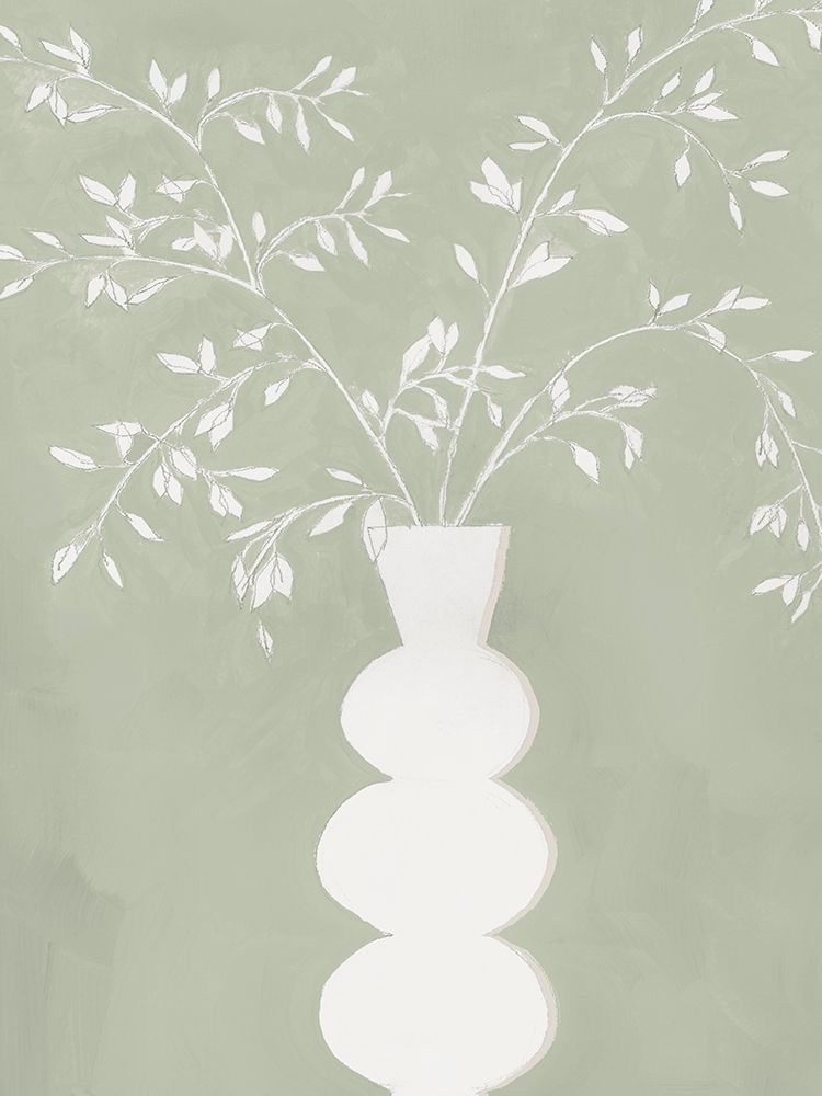 Sage Vase I art print by Aria K for $57.95 CAD