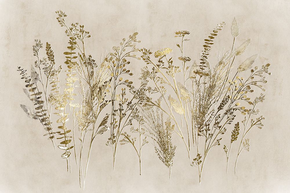 Gold Floral art print by Aria K for $57.95 CAD