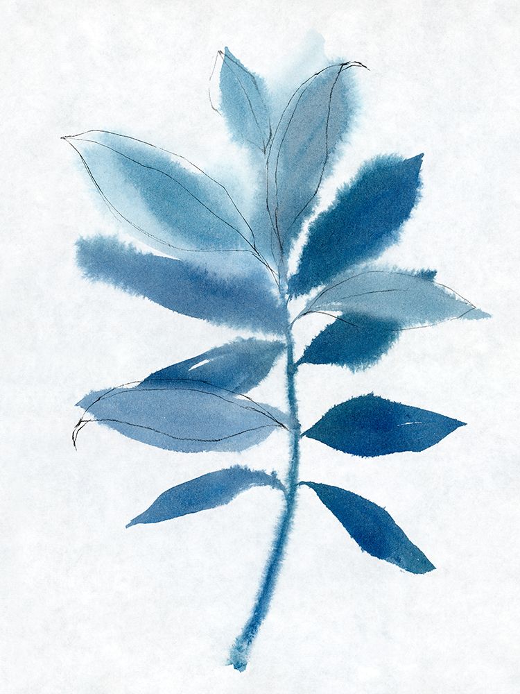 Modern Blue Botanical I art print by Aria K for $57.95 CAD