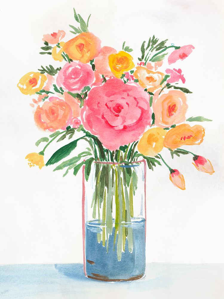 Bright Flowers I art print by Aria K for $57.95 CAD
