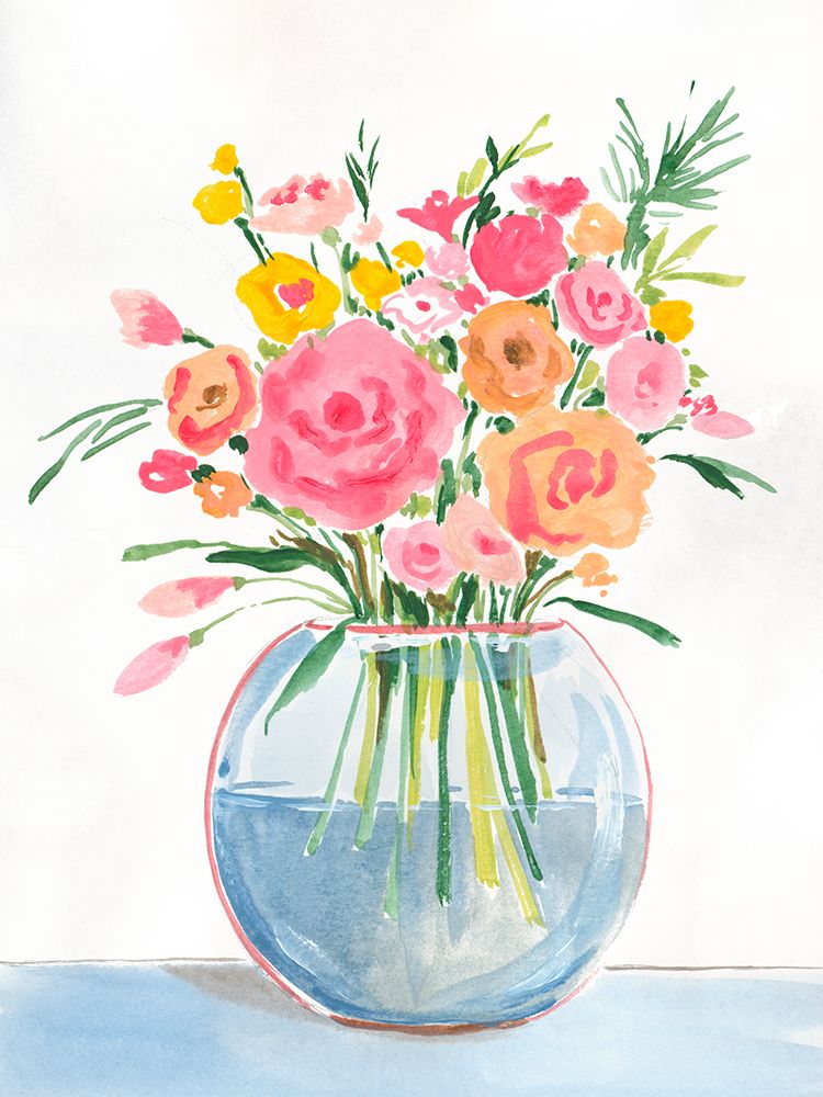 Bright Flowers II art print by Aria K for $57.95 CAD